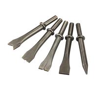 Sorandy Jeu de 5 Burins à Marteau Pneumatique en Acier au Chrome-molybdène de qualité Supérieure, Haute dureté, Idéal pour la Démolition du Béton et L'élimination de la Rouille, Tige de 10 Mm