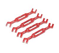 Sorandy Jeu de Clés de Voiture RC, 4 Pièces, Outil de Réglage Efficace de la Tige de Direction en Alliage D'aluminium pour la Réparation de Modèles de Voitures, économie de Travail Efficace (Rouge)