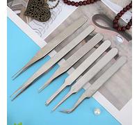 Sorandy Jeu de Pinces Antistatiques en Acier Inoxydable, Pointe Fine, Outil de Réparation de PCB électroniques, adapté aux Composants électroniques de Précision, 6 Pièces