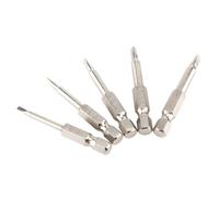 Sorandy Jeu D'Embouts à Tête en Acier S2, Attraction Magnétique élevée pour Perceuses sans Fil, Chauffage par Ventilateur, 5 Embouts de Tournevis Triangulaires de 50 Mm Δ1.8/Δ2.0/Δ2.3/.7/Δ3.0