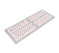 Sorandy Keycaps de Clavier, 129 Touches PBT Pudding Translucent à Deux Couleurs Hauteur OEM Keycaps DIY Keycap Remplacement des Claviers Mécaniques (Rosé)