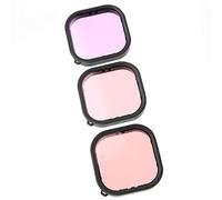 Sorandy Kit de Filtre d'objectif de Plongée, Filtre de Caméra d'action en Matériau PC, 3 de Correction de Couleur Violet Magenta Rouge pour 9 Caméras 'Action Mer 'Eau Douce