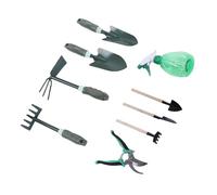 Sorandy Kit de Jardinage de 9 Pièces pour la Plantation et Le Désherbage | Sécateur, truelle à main, râteau à main, flacon pulvérisateur, sac de rangement, tablier et tapis