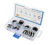 Sorandy Kit de Joints d'étanchéité pour Compresseur de Climatisation, 6 Tailles, Réparation de Joints de Port de Compresseur de Climatisation, Kit de Rondelles d'étanchéité pour de Automobile, 45