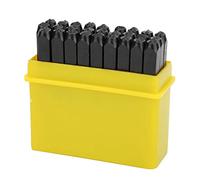 Sorandy Kit D'outils D'artisanat de Timbre en Métal de Poinçon de Chiffres D'alphabet D'acier au Carbone de 3mm avec la Boîte de Rangement pour les Besoins de Marquage en Métal D'art de Bijoux