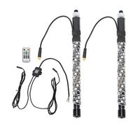 Sorandy LED Whip Lights 1ft 12v RVB Ip67 Paire de Télécommandes | Lampe à Mât de Drapeau, Coque en Silicone EVA, Base en Aluminium, Activation Sonore, Bateau Camion UTV ATV