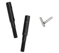 Sorandy Lot de 2 Essieux de Portail en Acier Dur de qualité Supérieure Résistant à l'usure avec Revêtement en Oxyde Noir, Remplacement Direct pour Voiture sur Chenilles Capra SCX10 III 1/10 RC