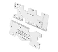 Sorandy Lot de 2 Règles de Travail de Patch, Mini Modèles de Couture Durables pour Mesures et Dessins, Idéal pour L'artisanat et la Couture, 10 X 4 X 0,3 Cm