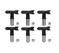 Sorandy Lot de 6 Embouts de Pulvérisation de Peinture sans Air, Buses de Pulvérisation en Acier Inoxydable, Ensemble de Filtres de de Peinture avec 6 Filtres et 2 Sièges, Idéal pour Les Meubles, Les