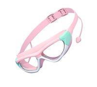 Sorandy Lunettes de Natation pour Enfants, sans Brouillard, Professionnelles, Vue Claire, pour Activités Aquatiques, Garçons et Filles, 1 Paire, Polycarbonate et Silicone (Rose Rouge)