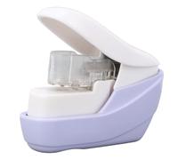 Sorandy Machine à Agrafer le Papier à Sertir avec Presse à Main sans Agrafes pour le Bureau à Domicile, Reliure de 4 Pages Violette pour L'école Matériau : ABS Taille : 2,8 X 1 X 2 Pouces