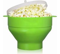 Sorandy Machine à Pop-corn en Silicone pour -ondes, Machine à Pop-corn Portable Pliable pour les Voyages et les Dortoirs, Silicone de qualité Alimentaire Vert 9,4 X 7,9 X 5,7 Pouces