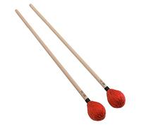 Sorandy Maillets Marimba, Tête en Fil Moyennement Dur, Conçue pour le Jeu de Percussions, avec Poignée Confortable en érable pour Musiciens, Paquet de 2 (rouge)