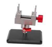 Sorandy Mini étau D'établi Rotatif à 360 °, étau D'établi à Rail Coulissant en Acier Inoxydable avec 14 Positions de Trous en Option pour la Fabrication de Bijoux