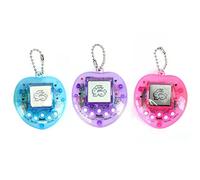 Sorandy Mini Machine de Jeu Portable en Forme de Cœur, Animaux Virtuels électroniques Numériques, Jouet Animal Virtuel avec Option de Jeu Entre Amis, Convient aux Enfants, 3 X Machine de