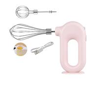 Sorandy Mini Mélangeur à Main électrique sans Fil USB, Moteur Compact et Puissant, 4 Vitesses, pour les Amateurs de Pâtisserie (PINK)