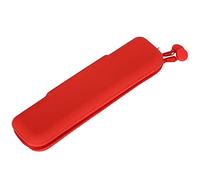 Sorandy Mini Pochette à Crayons en Silicone, Sac de Voyage, étui Durable à Fermeture éclair étanche pour Fournitures de Maquillage Cosmétique 20x4.9x2.5cm (Rouge (Petit))