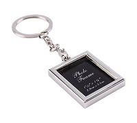 Sorandy Mini Porte-clés Cadre Photo en Alliage Métallique, Porte-clés Photo personnalisé avec Insert, Petit Design carré, Idéal pour Les Amis, la Famille, Les Couples, Les Cadeaux