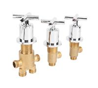 Sorandy Mitigeur D'eau en Laiton, Filetage Mâle G1/2, Valeur de Mélange D'eau Froide et Chaude pour Salle de Bain et Baignoire avec Poignée en Acier Inoxydable épaissie