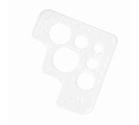 Sorandy Modèle de Couture en Cuir, Outil d'angle de Cercle en Acrylique Transparent avec Guide de Trou pour Sac à Main de Portefeuille de Courtepointe Artisanale, 3 8x3 3 Pouces |Règle de (A (carré