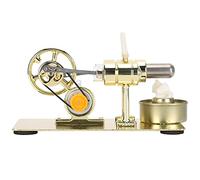 Sorandy Modèle de Moteur Stirling, Jouets éducatifs pour Enfants en Physique, Moteur à Combustion Externe avec Base en Acier Inoxydable brossé pour Expériences Scientifiques,