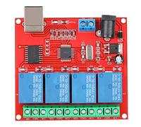 Sorandy Module de Relais Intelligent USB 4 Canaux 12 V Stable pour le Contrôle PC, Alimentation de Carte de qualité Militaire pour les Amateurs de Domotique