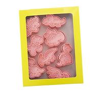 Sorandy Moule à Biscuits Dinosaure Emporte-pièce Amusant en Forme D'animal pour Décorer des Gâteaux, Desserts, Facile à Nettoyer, Emporte-pièce Dinosaure 3D pour L'amour des Enfants des Biscuits, Rose