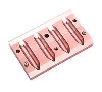 Sorandy Moule à Rouge à Lèvres DIY, Outil de Fabrication de Baume à Lèvres en Alliage d'aluminium avec 2, 4, 6 Cavités, Double Usage en or Rose, Idéal pour Fabriquer du Rouge à Monochrome (4