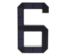 Sorandy Numéro de Maison LED Solaire, Panneau Lumineux Moderne et élégant pour un Emplacement Facile de la Maison, ABS, PC Noir 9 "6 pour la Décoration Extérieure