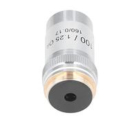 Sorandy Objectif Achromatique 100X, Matériau en Laiton | Transmission lumineuse élevée, rebond automatique, compatible RMS, construction durable, accessoire de microscope