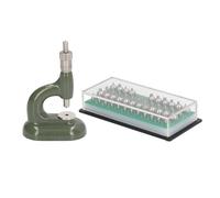 Sorandy Outil de Réparation de Montre, Ensemble de Presse de Montre Professionnel en Alliage D'aluminium avec 48 Matrices pour Horloger, Conception Ergonomique pour Ateliers de Réparation, Vert