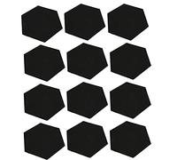 Sorandy Panneau d'absorption Acoustique en Fiber de Polyester, Ensemble de Mousse d'isolation Acoustique Hexagonale, Kit 'insonorisation, Idéal pour le Studio et la Maison 12 Pièces (BLACK)