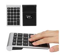 Sorandy Pavé Numérique Mini Clavier Design Ergonomique pour 7/8/10, Clavier sans Fil 22 Touches pour Usage Domestique au Bureau, ABS Argent Noir (Argent Noir)