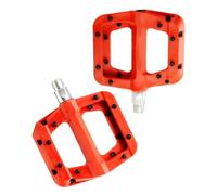 Sorandy Pédale de Vélo, Pédale de VTT Antidérapante élargie, de Construction en Fibre de Nylon et Métal avec Ajustement Universel de 9/16 Pouces, Idéale pour Le Vélo (Rouge)