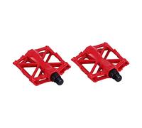 Sorandy Pédales de Vélo en Aluminium avec Conception Antidérapante pour la Course sur Route et Le Cyclisme Récréatif-Couleurs Vives, Légères 1 Paire (Rouge)