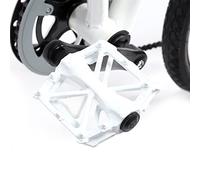Sorandy Pédales de Vélo en Aluminium avec Conception Antidérapante pour la Course sur Route et Le Cyclisme Récréatif-Couleurs Vives, Légères 1 Paire (White)