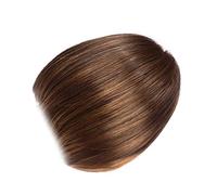 Sorandy Perruque Courte Marron Clair Moelleuse avec Frange Design Moderne Cheveux Courts pour Femmes pour Anniversaires, Halloween