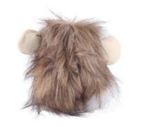 Sorandy Perruque Crinière de Lion pour Chat, Couvre-Chef Amusant pour Animaux de Compagnie, Conception à Sangle Facile pour Les Fêtes Costumées, Ajustement Réglable, Matériau en Polyester Doux (Chat