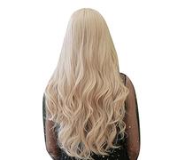 Sorandy Perruque Longue Bou Dorée pour Femmes élégantes de 71cm, Perruque de Fête en Fiber Haute Température pour étudiants en école de Coiffure