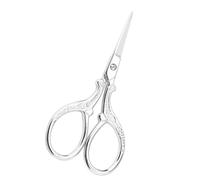 Sorandy Petits Ciseaux Antiques au Point de Croix, Outil de Commode pour Ciseaux à Coudre, Broderie et Découpe de Papier, Poignée TPR en Acier Inoxydable de Haute qualité (SILVER)