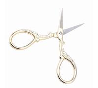 Sorandy Petits Ciseaux Antiques au Point de Croix, Outil de Commode pour Ciseaux à Coudre, Broderie et Découpe de Papier, Poignée TPR en Acier Inoxydable de Haute qualité (GOLD)