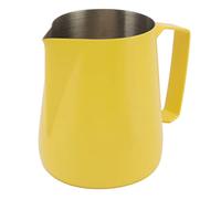 Sorandy Pichets à Mousse de Lait de 450 Ml, Pichet à Vapeur en Acier Inoxydable 304, Pichet à Latte Art avec Bec Verseur, Idéal pour le café, la Maison et l'Art du Latte (YELLOW)