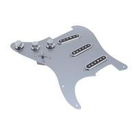 Sorandy Pickguard chargé précâblé SSS 11 Trous pour Guitare électrique, Protection de Médiator de Guitare Monocoil précâblé en Alliage d'aluminium, Plaque à Gratter de Remplacement pour SSS