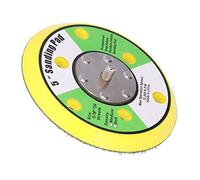 Sorandy Plaque de Support en PU Durable de 5 Pouces, Tampon de Ponçage 5/16 - 24, Tampon de Ponceuse Pneumatique 12000 Tr/min, Jaune, pour Matériaux en Mousse/laine/papier/microfibre