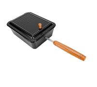 Sorandy Plateau de Grill à Pop-corn, Machine à Pop-corn en Fer de qualité Supérieure avec Revêtement Antiadhésif et Longue Poignée en Bois pour les Soirées Cinéma en Camping à la Maison