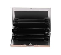 Sorandy Porte-Cartes en Acier Inoxydable avec Protection, étui à Cartes | Design élégant, 6 emplacements, pochette pour cartes plus grande, usage professionnel et personnel, matériau durable