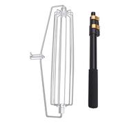 Sorandy Râteau Piège à Sable, Râteau de Bunker en Acier Inoxydable avec Poteau Rétractable et Poignée en EVA, Prise Confortable pour la Plage, Saut en Longueur, Fosse à Sable, Piste