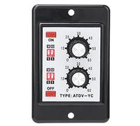 Sorandy Relais temporisé Double, Contrôle du Temps de Retard Réglable 6S 60M, Relais Marche/arrêt de Synchronisation avec Bouton de Commande, Idéal pour les Circuits de Contrôle Automatisés, la (CA