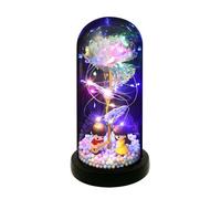 Sorandy Rose éternelle Illuminée dans Un Dôme en Acrylique, Guirlande Lumineuse Intégrée, Fleur en Verre, Dômes de Roses Romantiques pour Cadeaux de Saint-Valentin, Idéal pour Les Femmes, Les