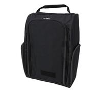 Sorandy Sac à Chaussures en Nylon à Fermeture éclair pour Hommes et Femmes, avec Poches Latérales, Poignée Supérieure pour Voyage et Sport, Noir, 1 Paquet
